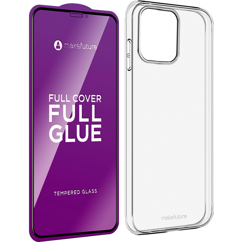 

Чехол MAKEFUTURE Air Case для Apple iPhone 12 Pro Clear + защитное стекло (MSFA-AI12P), Apple iPhone 12 Pro захисне скло FCFG+чохол Air