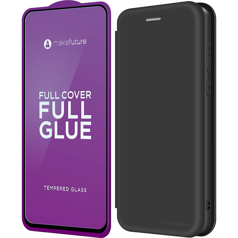 

Чехол MAKEFUTURE Flip для Samsung Galaxy A21s 2019 (A217) Black + защитное стекло (MSFP-SA21SBK), Samsung A21s скло FCFG+чохол-книжка Flip Flack