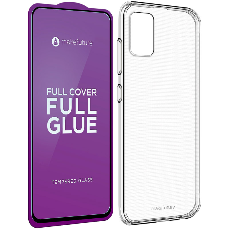 

Чехол MAKEFUTURE Air Case для Samsung Galaxy A51 Clear + защитное стекло (MSFA-SA51), Samsung A51 захисне скло FCFG+накладка Air