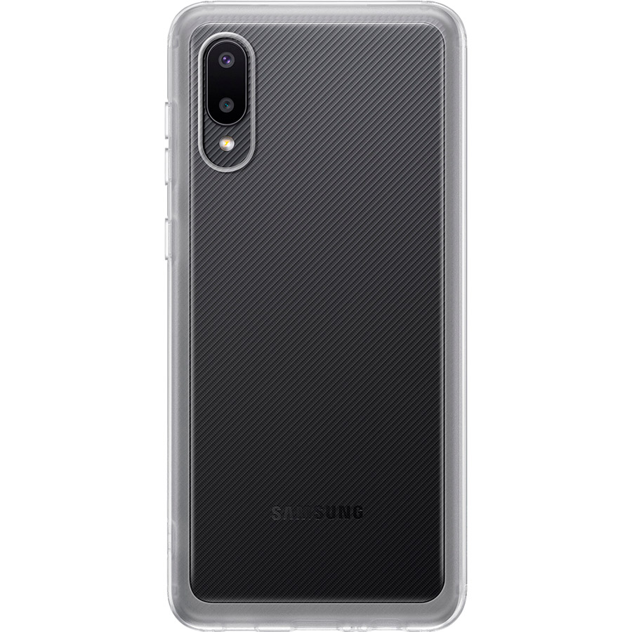 

Чехол SAMSUNG Clear Cover для Samsung Galaxy A02 Transparent (EF-QA022TTEGRU), Galaxy A02 Soft Clear Cover, Transparent