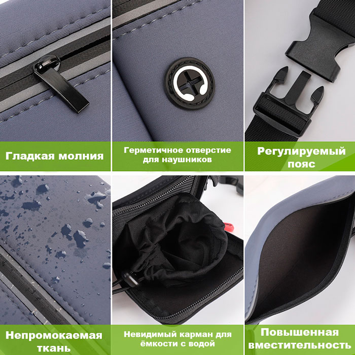 Зовнішній вигляд Чохол BECOVER DL0007 Blue Gray + органайзер для навушників ( 706067)