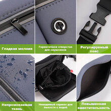 Чохол BECOVER DL0007 Blue Gray + органайзер для навушників ( 706067)
