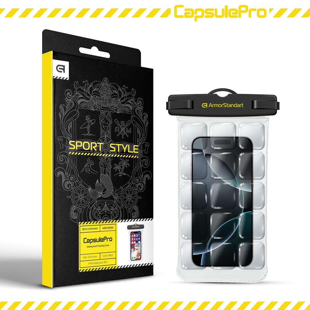 Фото Чехол ARMORSTANDART CapsulePro Waterproof Floating Case Black (ARM59232)