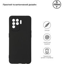 Чохол Armorstandart Matte Slim Fit для OPPO Reno5 lite Camera cover Black (ARM58573)