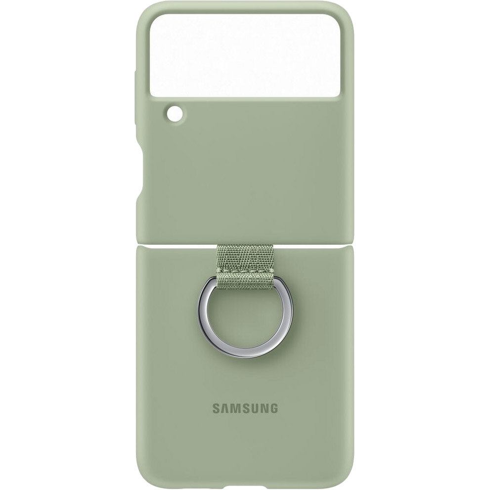 

Чехол Silicone Cover with Ring для Samsung Galaxy Z Flip 3 Olive Green (EF-PF711TMEGRU), Z Flip 3 Silicone Cover with Ring Olive Green