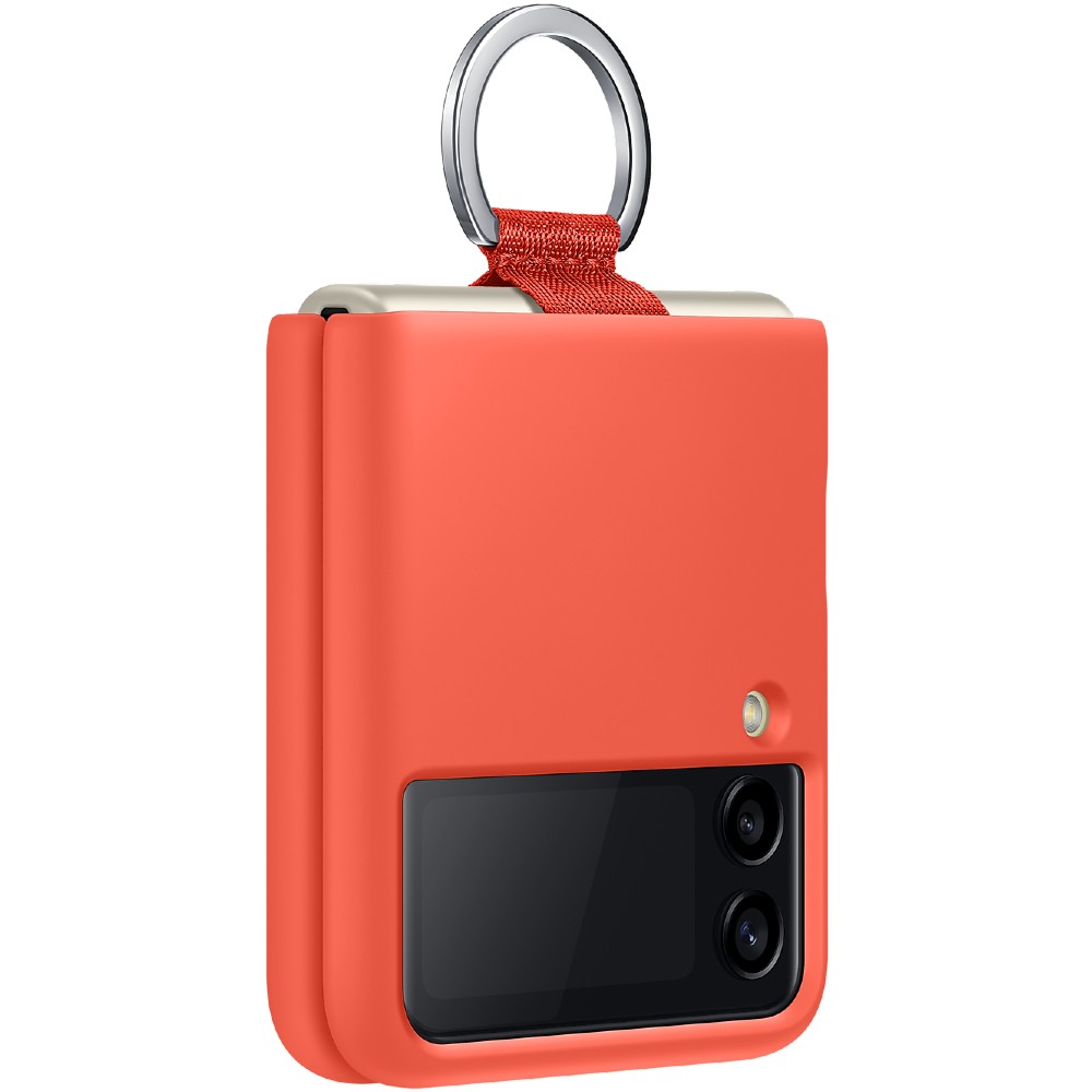 Чехол Samsung Silicone Cover with Ring для Samsung Z Flip 3 Coral (EF-PF711TPEGRU) Совместимость по модели Samsung Galaxy Flip 3