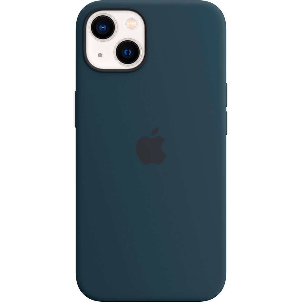 

Чехол APPLE Silicone Case with MagSafe для Apple iPhone 13 Abyss Blue (MM293ZE/A), iPhone 13 Silicone Case with MagSafe – Abyss Blue