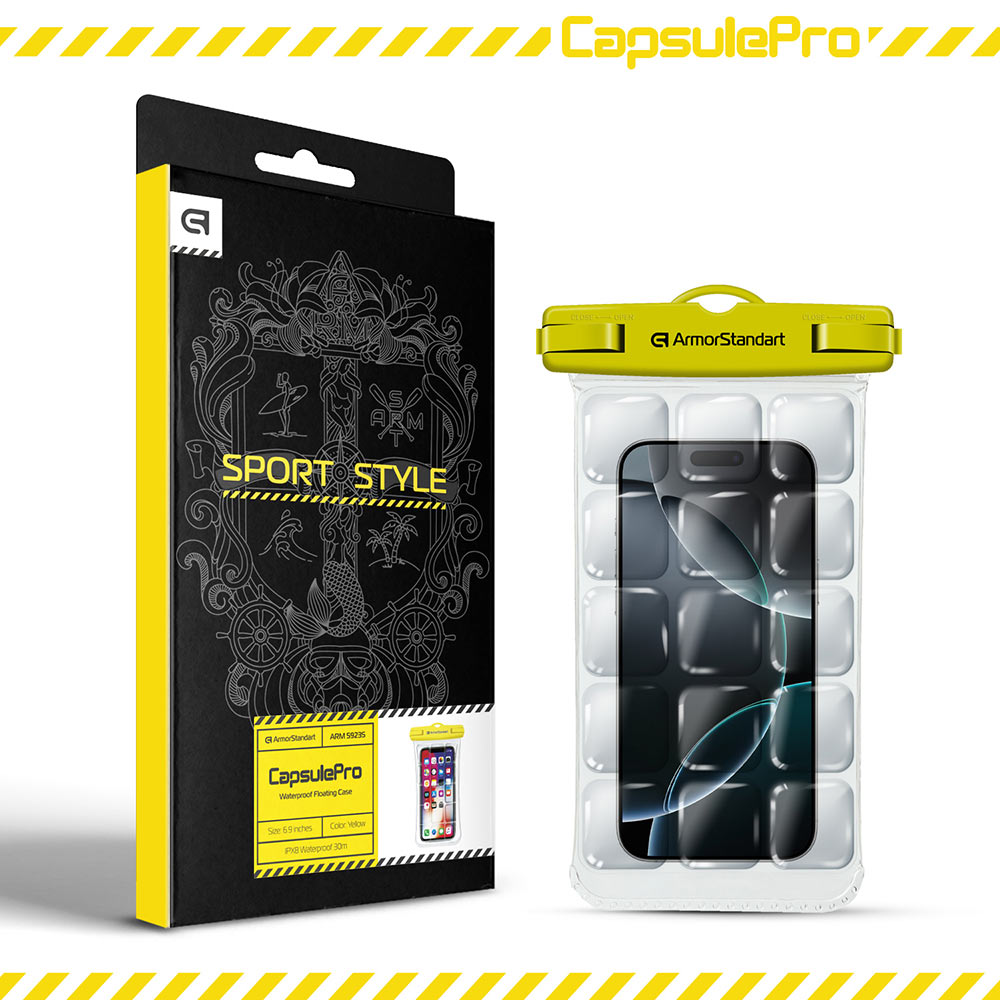 Фото Чехол ARMORSTANDART CapsulePro Waterproof Floating Case Yellow (ARM59235)