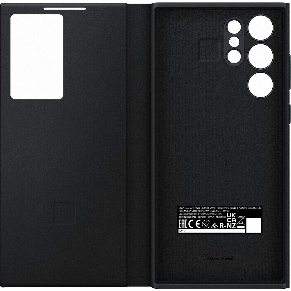 Чехол SAMSUNG для Galaxy S22 Ultra Smart Clear View Cover Black  (EF-ZS908CBEGRU) - в интернет-магазине Фокстрот: цены, отзывы,  характеристики | купить в Киеве, Харькове, Днепропетровске, Одессе - Украина