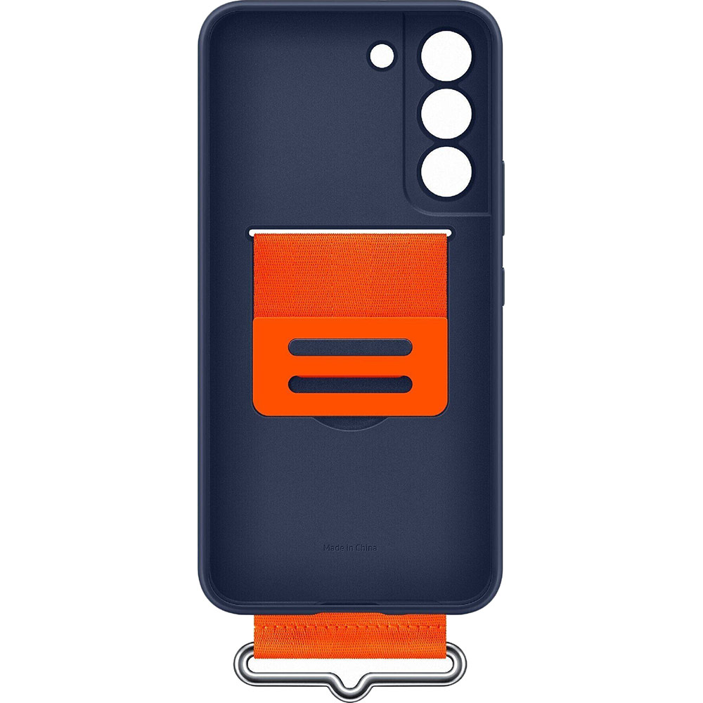 

Чехол SAMSUNG Silicone Cover with Strap для Samsung Galaxy S22 S901 Navy (EF-GS901TNEGRU ), Galaxy S22 Silicone with Strap Cover-Navy