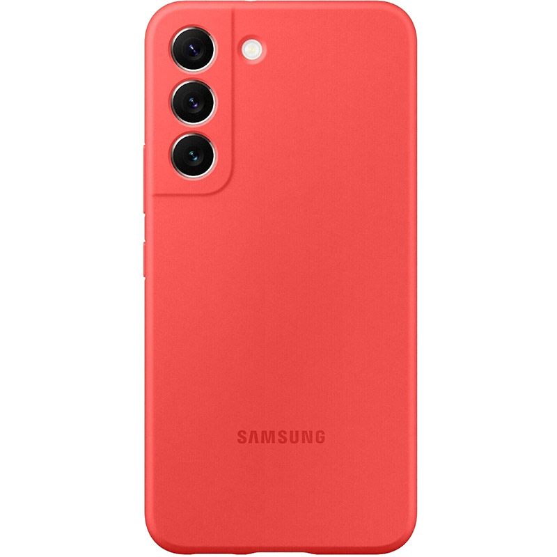 Внешний вид Чехол SAMSUNG Silicone Cover для Samsung Galaxy S22 S901 Glow Red (EF-PS901TPEGRU)