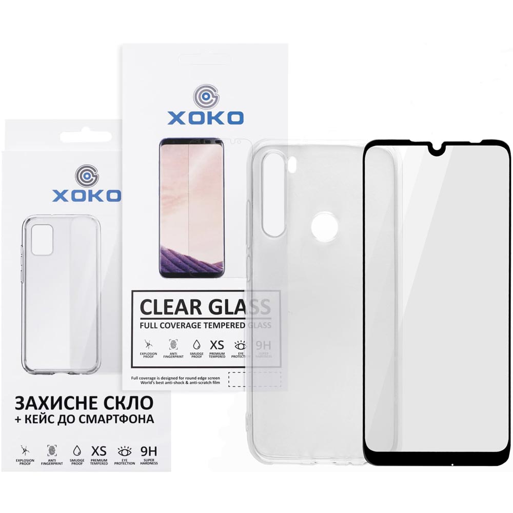 Чохол XOKO для Xiaomi Redmi Note 8t Transparent + скло (XK-CS-ULT-XMRMN8t)