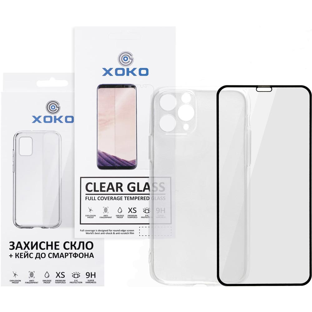 Чехол XOKO для iPhone 11 Pro Transparent + стекло (XK-CS-ULT-IPH11PR)