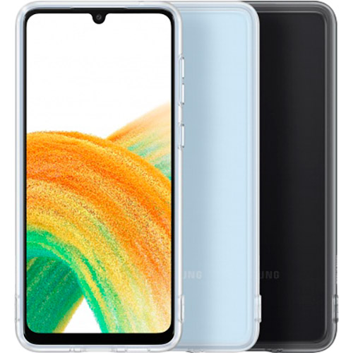 Чехол SAMSUNG Soft Clear Cover для Samsung Galaxy A33 Black (EF-QA336TBEGRU) Материал полиуретан