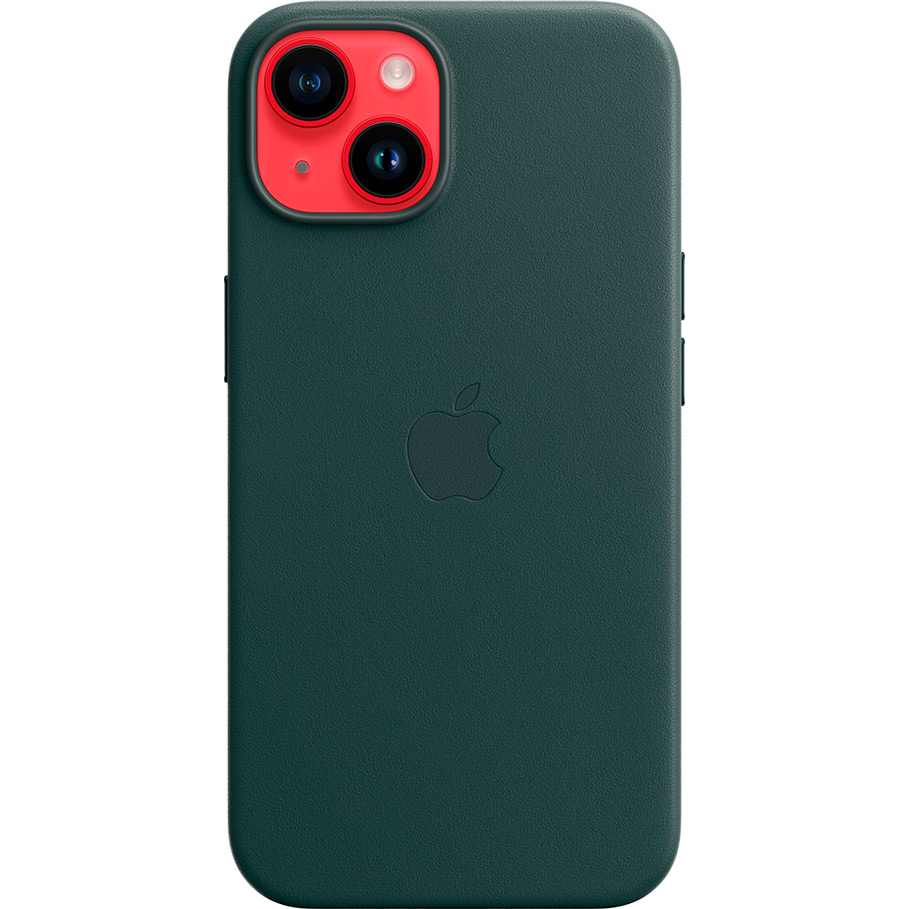 Чехол APPLE для iPhone 14 Leather Case/MagSafe/Forest Green (MPP53ZE/A) Цвет зеленый