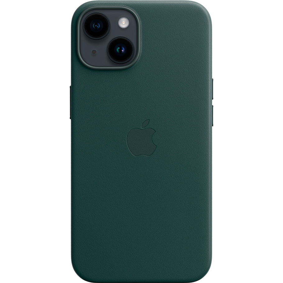 Чехол APPLE для iPhone 14 Leather Case/MagSafe/Forest Green (MPP53ZE/A) Материал натуральная кожа