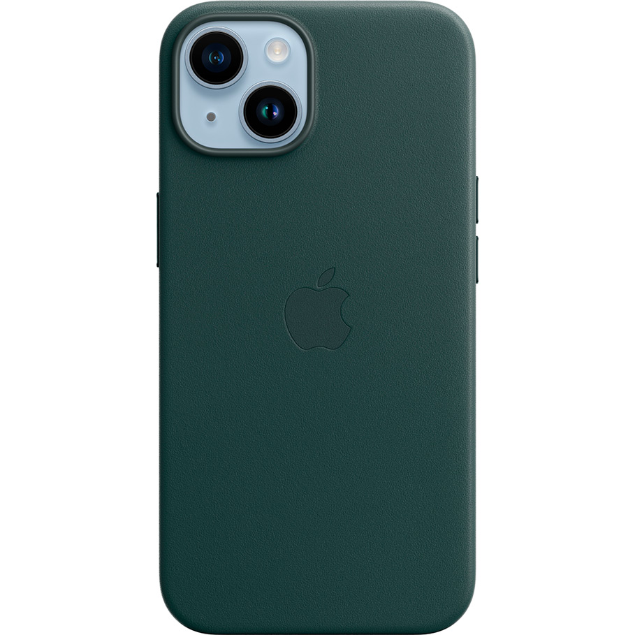 Фото Чохол APPLE для iPhone 14 Leather Case/MagSafe/Forest Green (MPP53ZE/A)