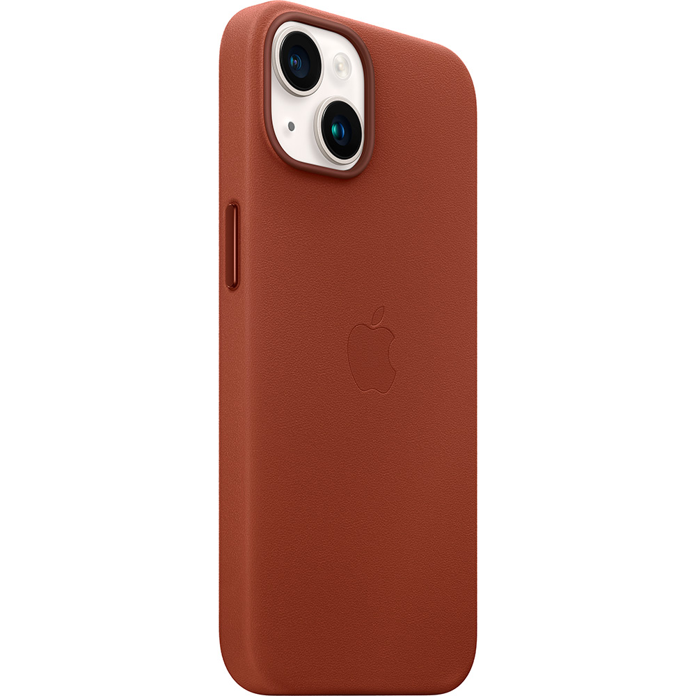 Чехол APPLE для iPhone 14 Leather Case/MagSafe/Umber (MPP73ZE/A) Тип чехол-накладка