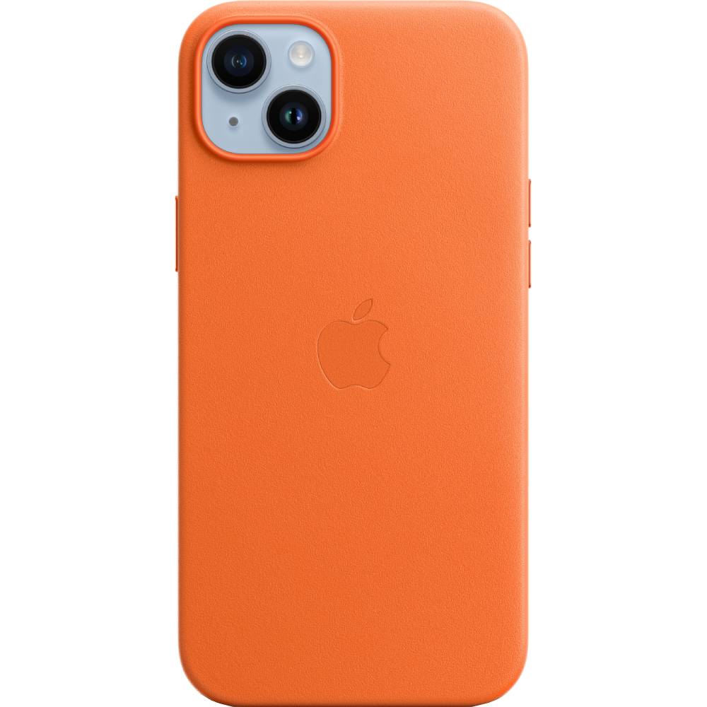 Чохол APPLE для iPhone 14 Plus Leather Case/MagSafe/Orange (MPPF3ZE/A) Тип чохол-накладка