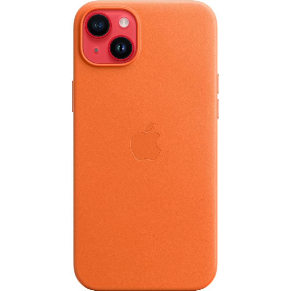 Чохол APPLE для iPhone 14 Plus Leather Case/MagSafe/Orange (MPPF3ZE/A) Матеріал натуральна шкіра