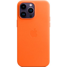 Чохол APPLE для iPhone 14 Pro Max Leather Case/MagSafe/Orange (MPPR3ZE/A)