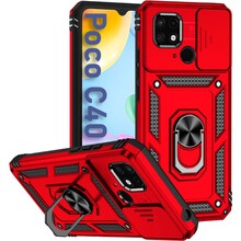 Чохол BECOVER Military для Poco C40 Red (708205)