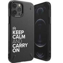 Чехол RINGKE Onyx Design для Apple iPhone 12/12 Pro Keep Calm and Carry On Black (RCA5046)