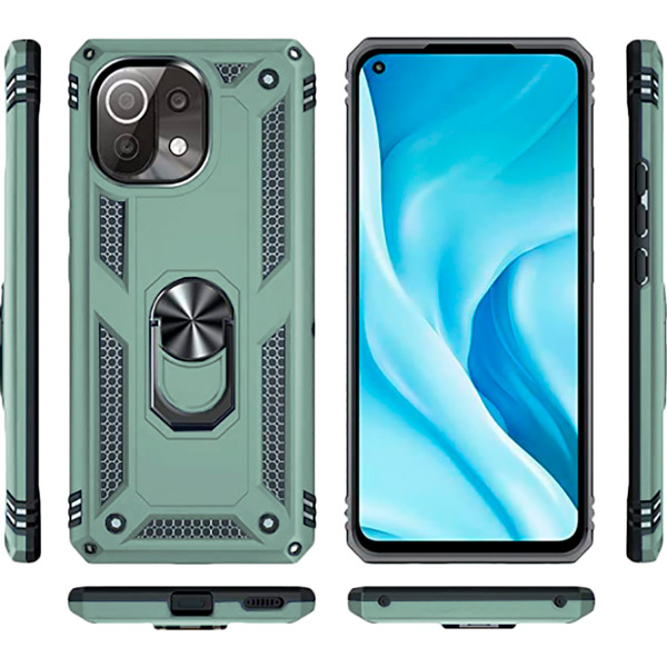 Чехол BECOVER Military для Xiaomi Mi 11 Lite / Mi 11 Lite 5G / 11 Lite 5G NE Dark Green (706645) Совместимость по модели Xiaomi Mi 11 Lite 5G NE