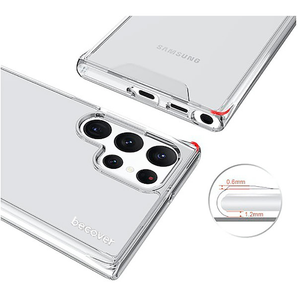 Чехол BECOVER Space Case для Samsung Galaxy S22 Ultra 5G SM-S908 Transparancy (708256) Цвет прозрачный