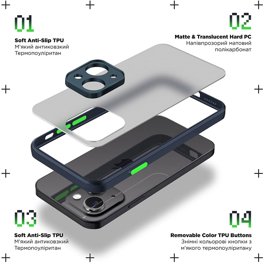 Чехол ARMORSTANDART Frosted Matte для Xiaomi 13T/13T Pro Navy Blue (ARM69708) Совместимость по модели Xiaomi 13T Pro
