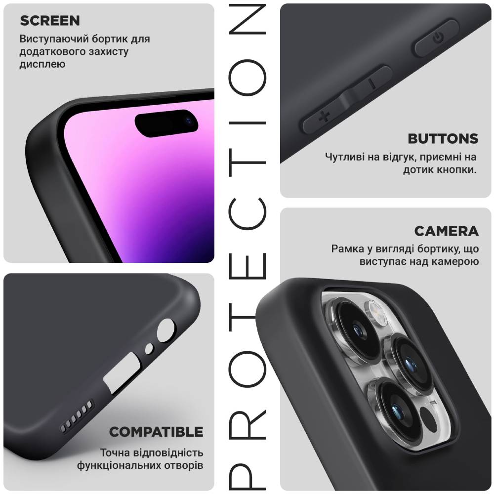 Чохол ARMORSTANDART Matte Slim Fit для Samsung A05 Black (ARM71805) Матеріал силікон