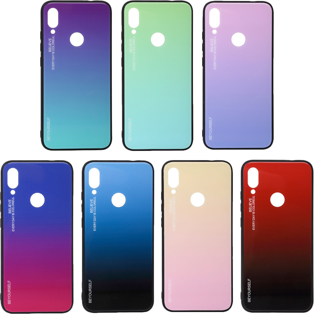 Чехол BECOVER Gradient Glass для Samsung Galaxy M10 2019 SM-M105 Red Black (703872) Цвет многоцветный