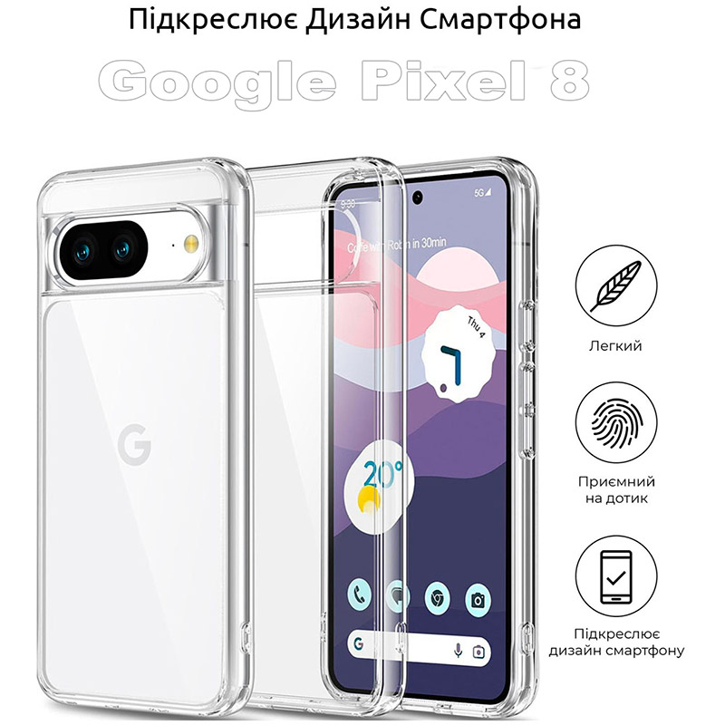 Чохол BECOVER для Google Pixel 8 Transparent (710140) Сумісність за моделлю Google Pixel 8