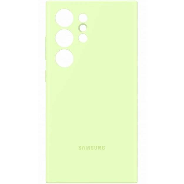 Чехол SAMSUNG Silicone Case для SAMSUNG Galaxy S24 Ultra Light Green (EF-PS928TGEGWW) Цвет зеленый