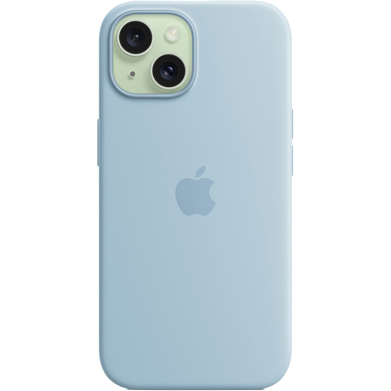 Чохол APPLE Silicone Case with MagSafe для iPhone 15 Plus Light Blue (MWNH3ZM/A) Чохол APPLE Silicone Case with MagSafe для iPhone 15 Plus Light Blue (MWNH3ZM/A)