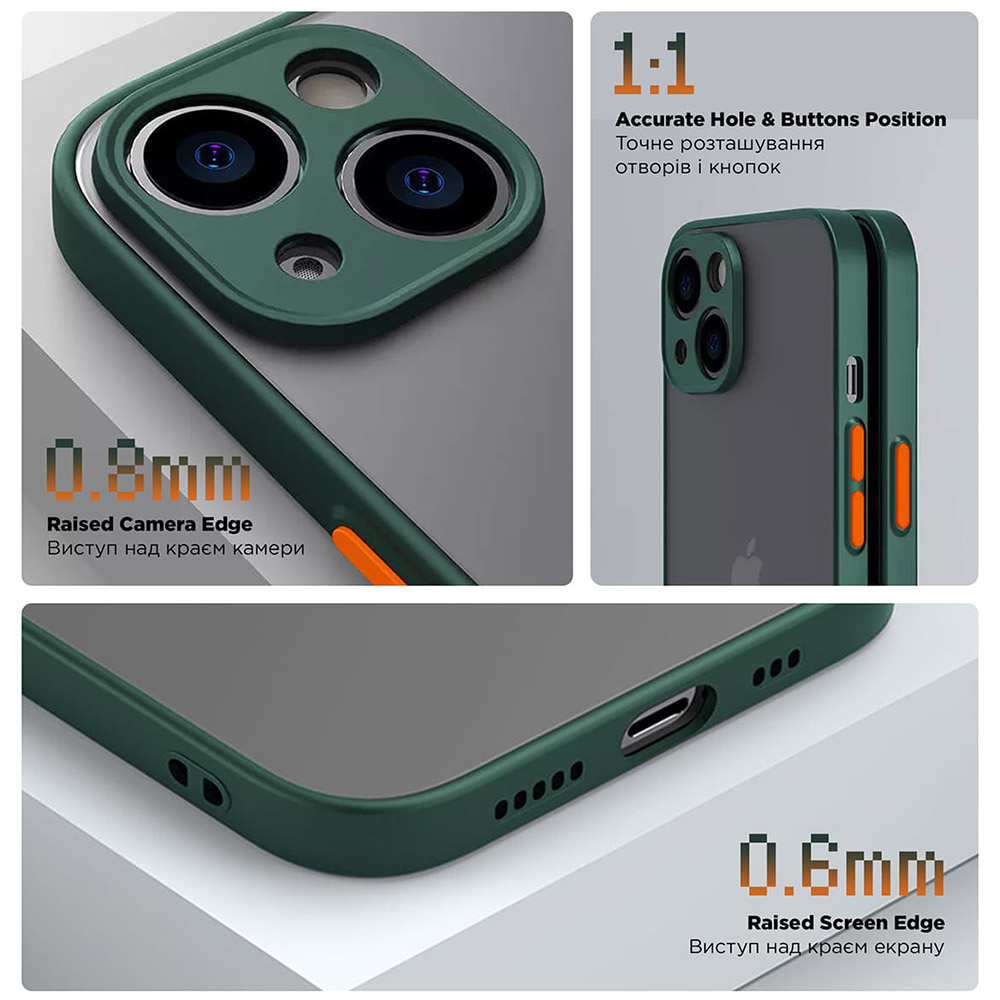 Чехол ARMORSTANDART Frosted Matte для Xiaomi Redmi Note 13 5G Dark Green (ARM71882) Тип чехол-накладка