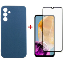 Чохол DENGOS Carbon для Samsung M15 5G Blue + захисне скло (DG-KM-89)