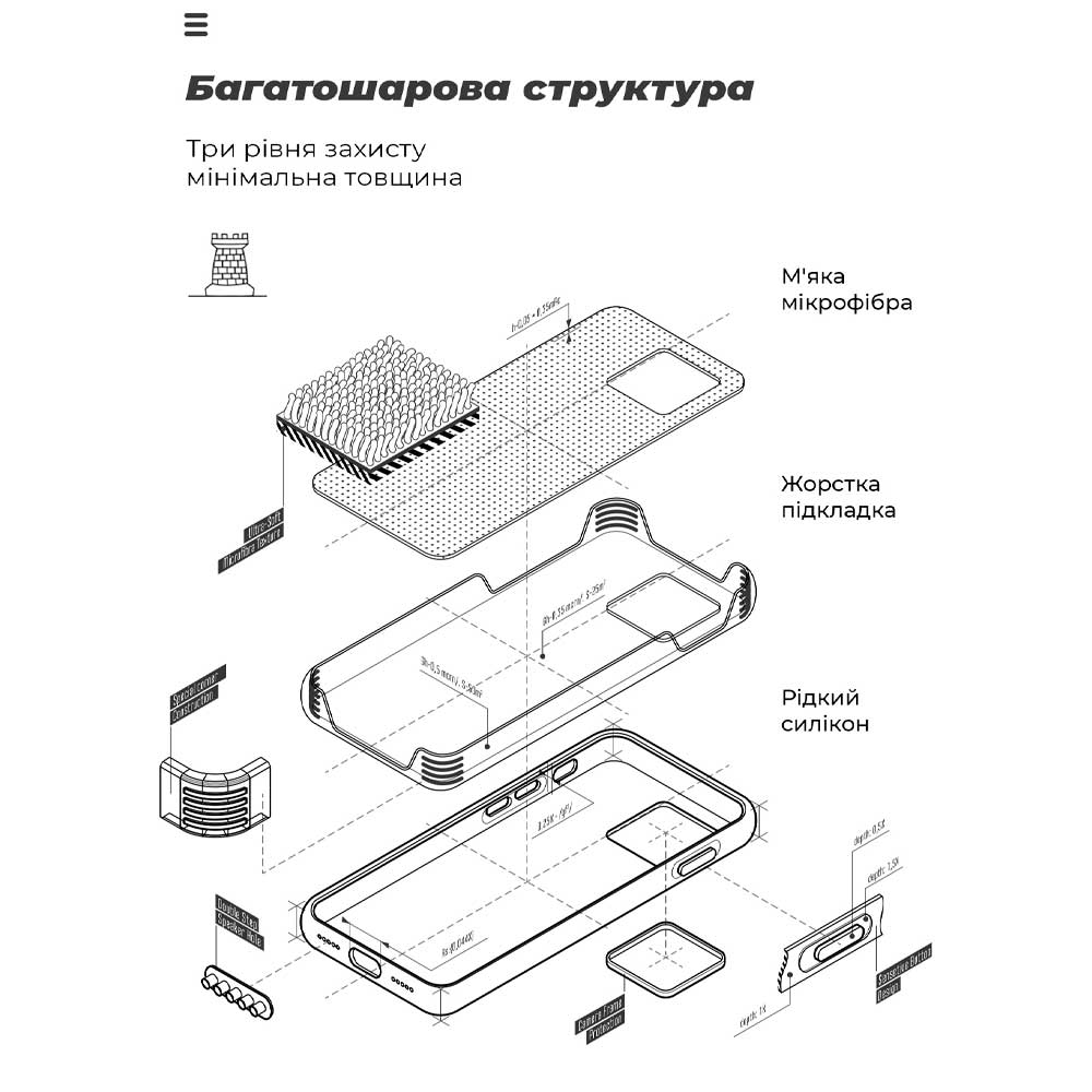 Зовнішній вигляд Чохол ARMORSTANDART ICON Case для Motorola G54 Power Camera cover Lavender (ARM70549)