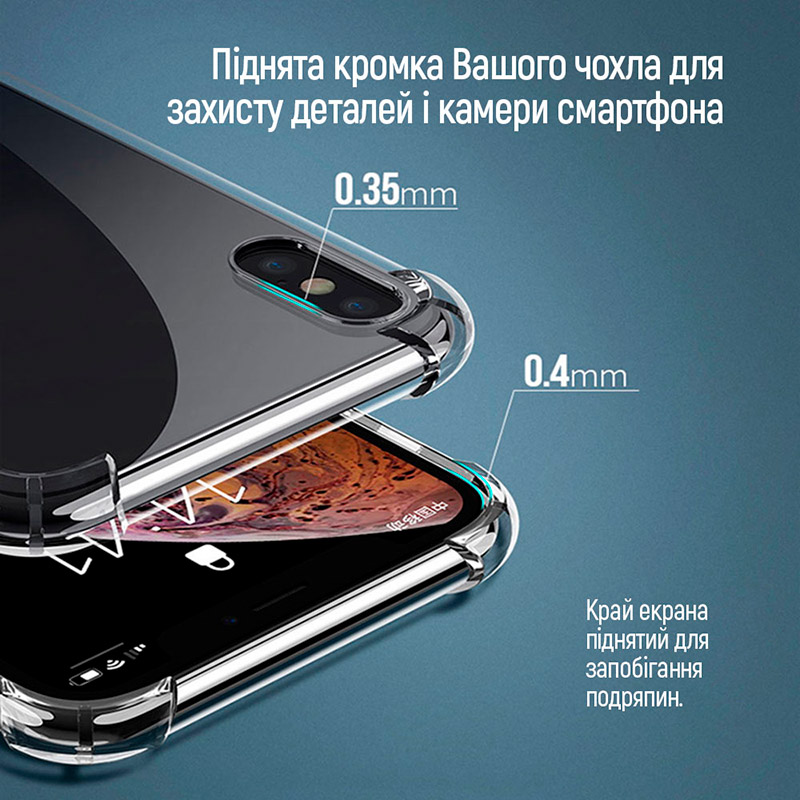 Чехол COLORWAY TPU AntiShock для OPPO Reno12 Clear (CW-CTASOR12) Материал полиуретан