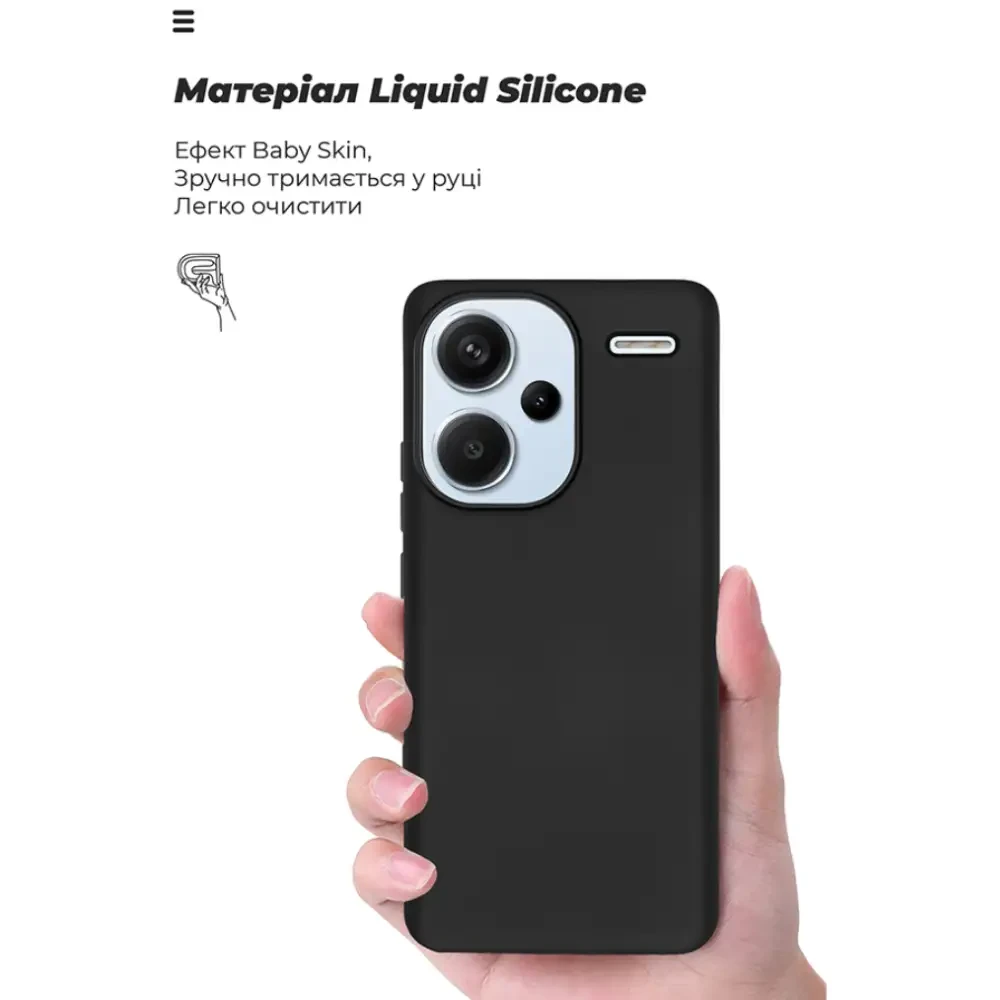 Чохол ARMORSTANDART ICON Case для Xiaomi Redmi Note 13 Pro+ 5G Black (ARM71854) Тип чохол-накладка