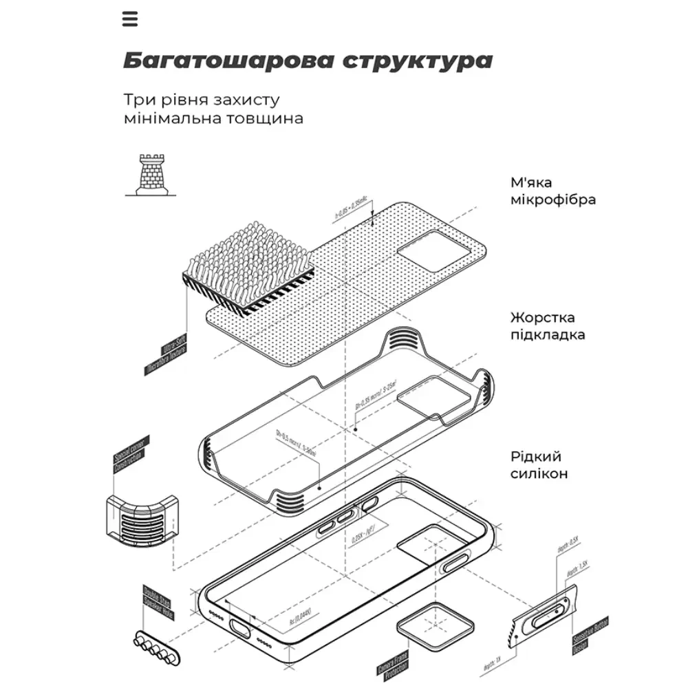 Зовнішній вигляд Чохол ARMORSTANDART ICON Case для Xiaomi Redmi Note 13 Pro 5G/Poco X6 5G Lavender (ARM71853)