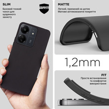 Чохол ARMORSTANDART Matte Slim Fit для Xiaomi Redmi 13C/Poco C65 Black (ARM72471)