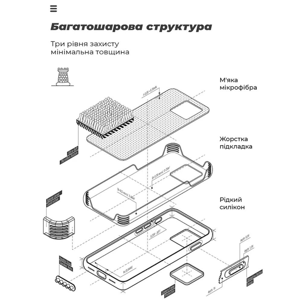 Чохол ARMORSTANDART ICON для Xiaomi Redmi A3 Lavender (ARM74440) Матеріал поліуретан