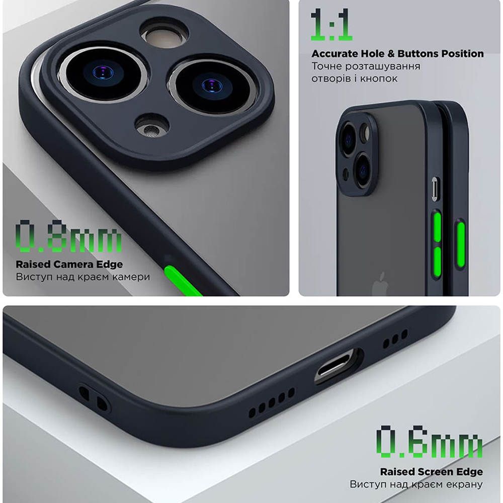 Чехол ARMORSTANDART Frosted Matte для Xiaomi Redmi Note 13 Pro+ 5G Navy Blue (ARM71840) Тип чехол-накладка