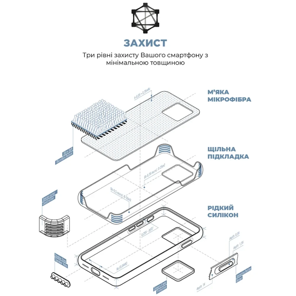 Фото Чохол ARMORSTANDART ICON2 Case для Apple iPhone 15 Light Blue (ARM77001)