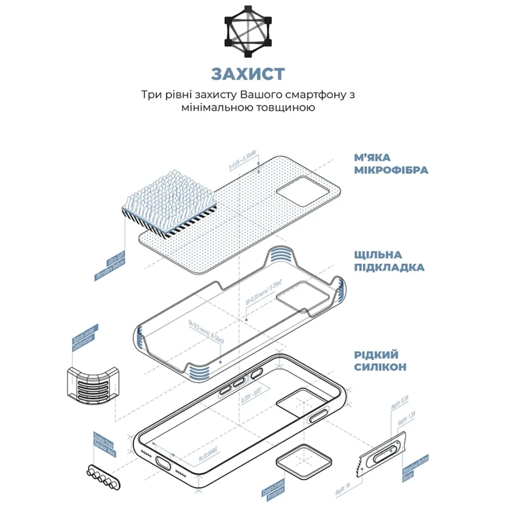 Фото Чохол ARMORSTANDART ICON2 Case для Apple iPhone 15 Pro Max Light Blue (ARM77004)