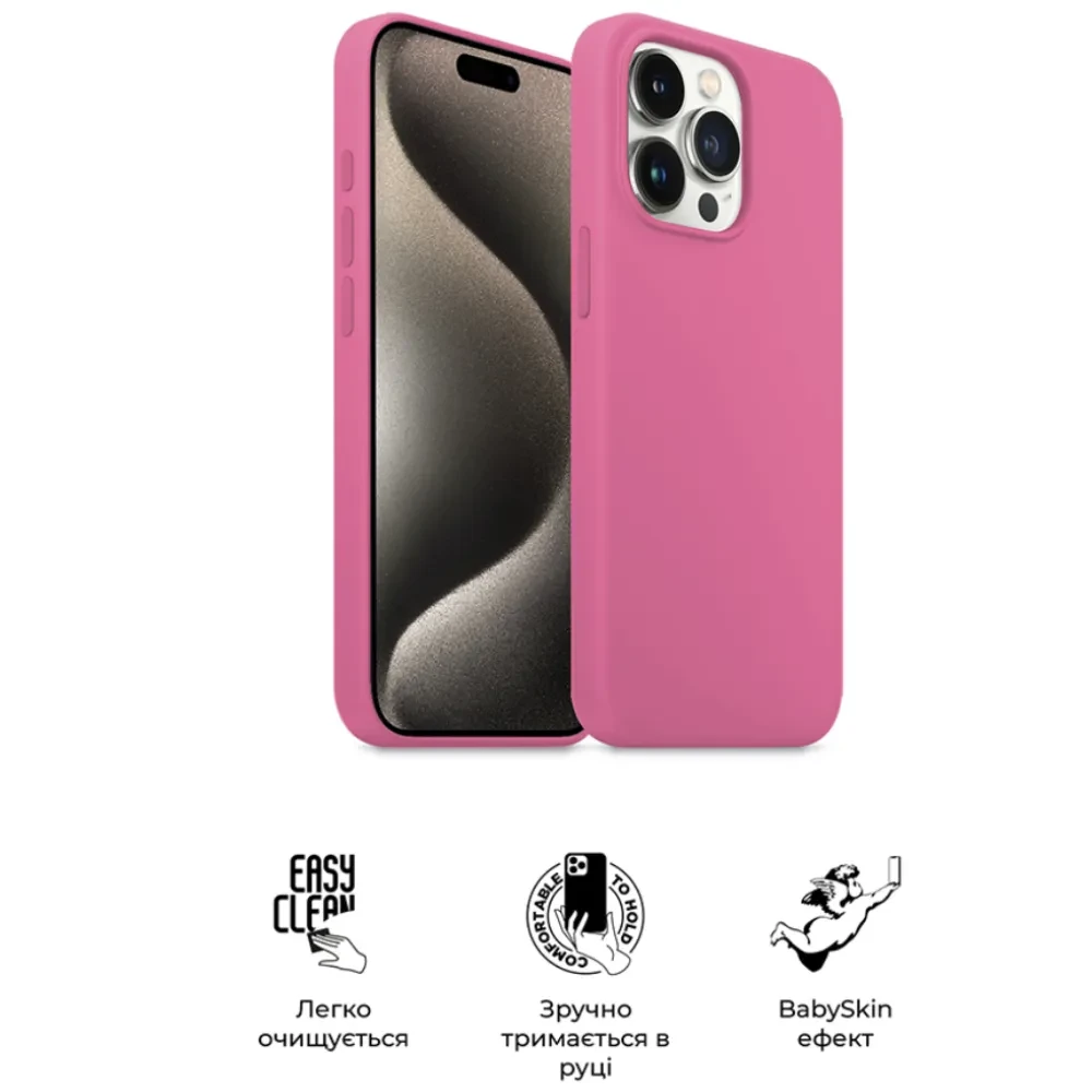 Чохол ARMORSTANDART ICON2 Case для Apple iPhone 15 Pro Max Pink (ARM77018) Матеріал силікон