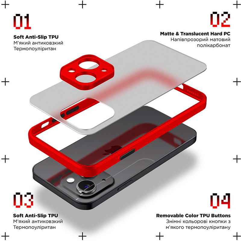 Чохол ARMORSTANDART Frosted Matte для Realme C67 4G Red (ARM73866) Сумісність за моделлю Realme C67