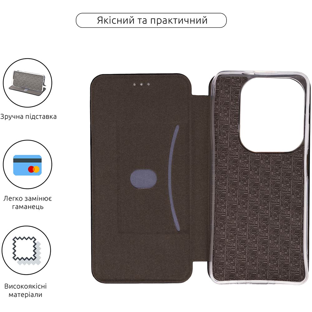 Чехол ARMORSTANDART G-Case для Tecno Spark 20 Pro (KJ6) Black (ARM74400) Тип чехол-книжка