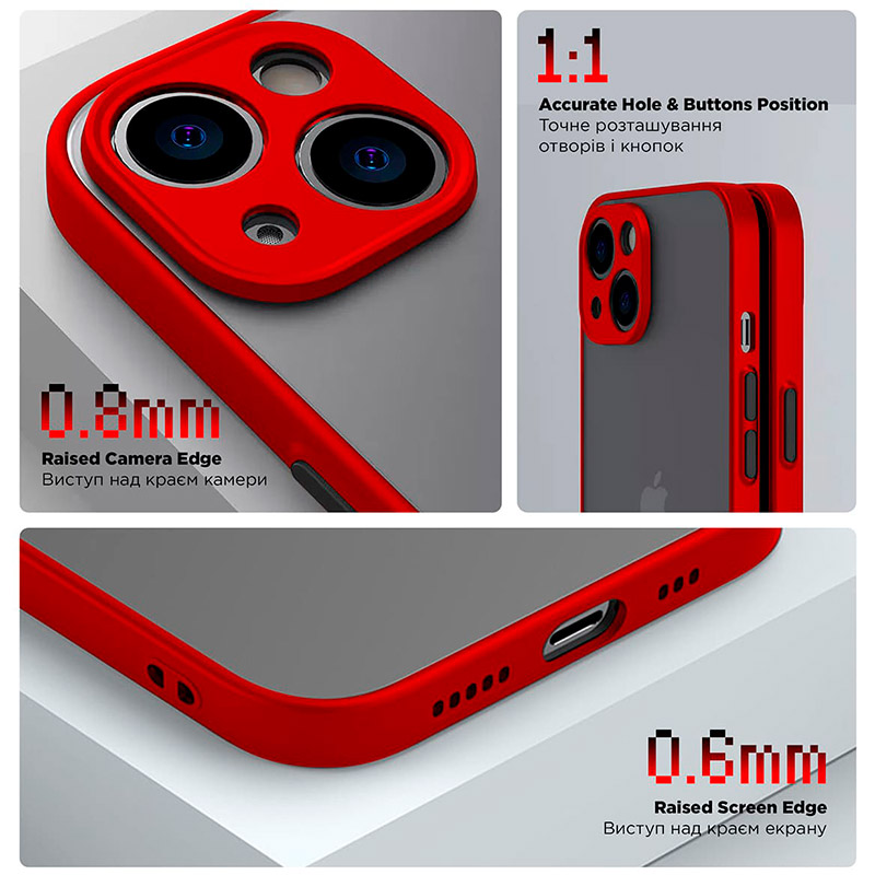 Чохол ARMORSTANDART Frosted Matte для Tecno Spark 20C (BG7n) Red (ARM73585) Сумісність за моделлю TECNO Spark 20C BG7n